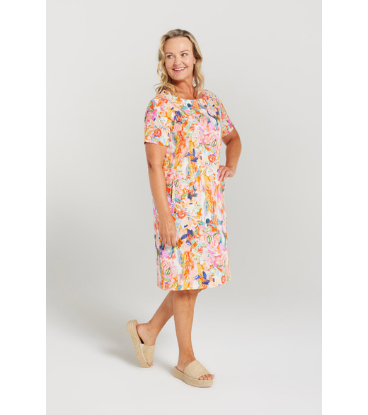 Summer rose print dress