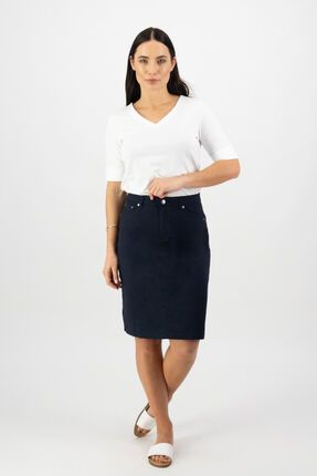 Poplin skirt with back vent-skirts-Gaby's