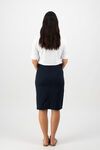 Poplin skirt with back vent