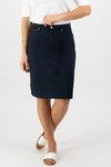 Poplin skirt with back vent
