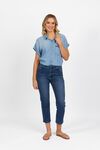 Slim leg ankle grazer jean