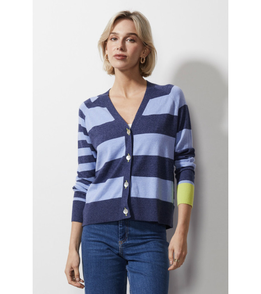Multi stripe cardi