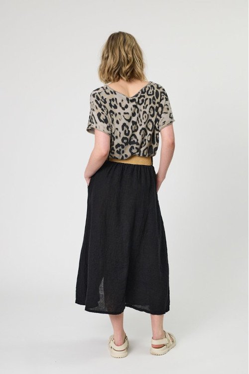 Linen button front skirt Skirts Gaby s Warkworth Simply Linen H24