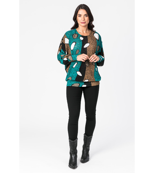 Spot  batwing sleeve top