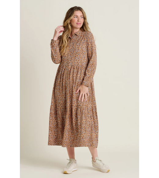 Painted spot maxi dress