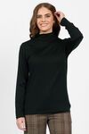 Merino polo neck top