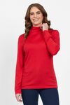 Merino polo neck top