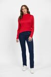 Merino polo neck top