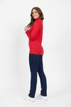 Merino polo neck top