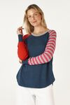 Spot + Stripe crew jumper