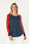 Spot + Stripe crew jumper