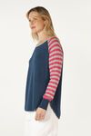Spot + Stripe crew jumper