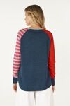 Spot + Stripe crew jumper