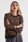 Leopard crew jumper