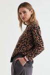 Leopard crew jumper
