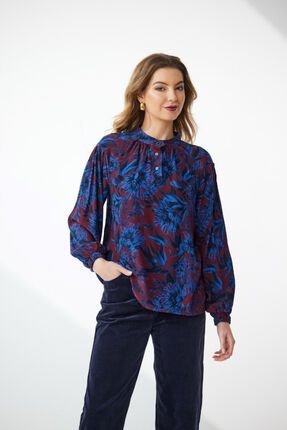 Chateau 1/2 placket top-tops-Gaby's