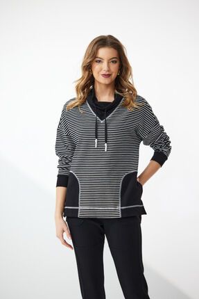 Terrace stripe sweatshirt-tops-Gaby's