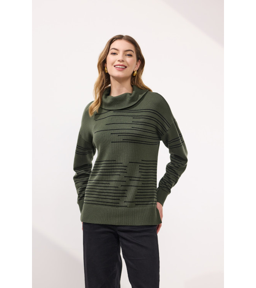 Erin roll neck merino jumper