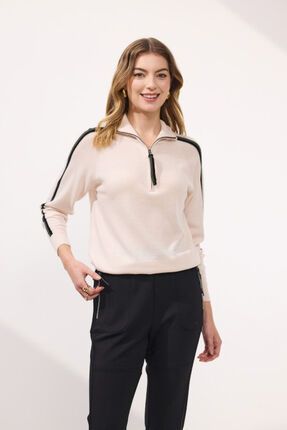 Andre half zip merino jumper-tops-Gaby's
