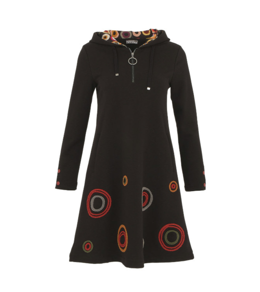 Hooded zip dress