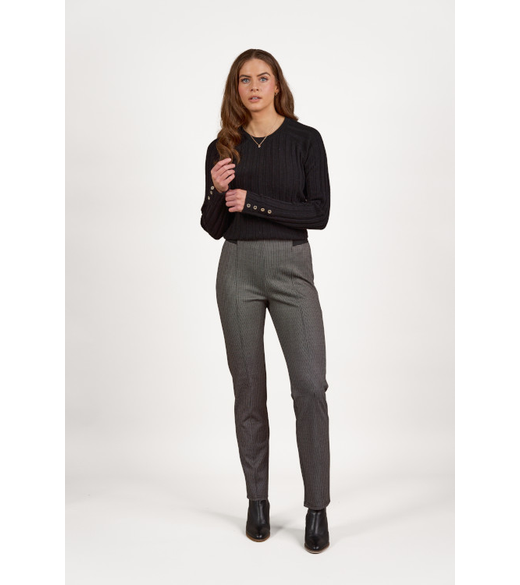 Slim leg full length pull-on pant