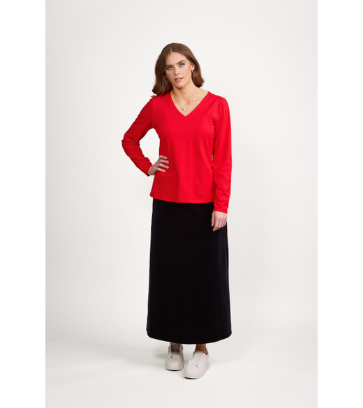 V neck long sleeve top