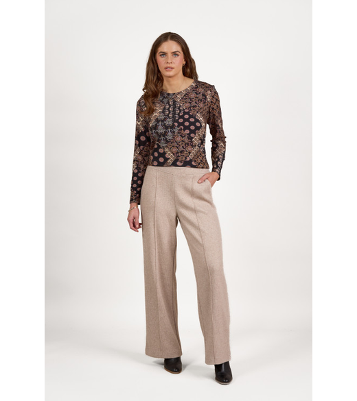 Wide leg pull-on pant