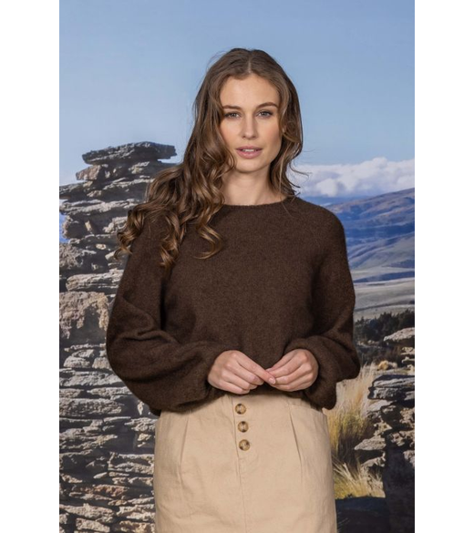 Bellow sleeve possum top