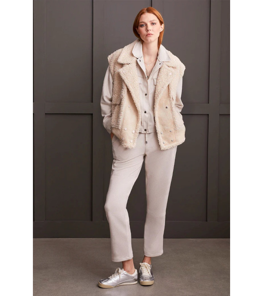 Sleeveless sherpa vest