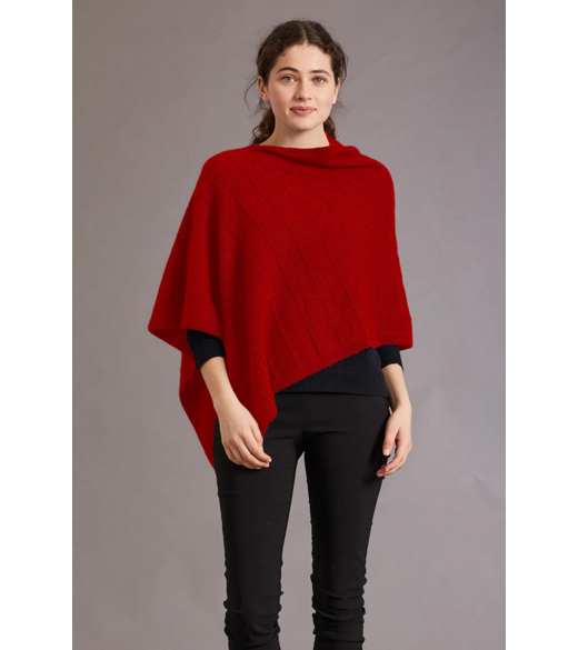 Garter detail poncho