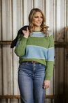 Mohair block stripe jumper