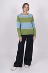Mohair block stripe jumper