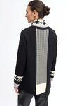 Dalida houndstooth trim jumper