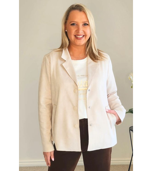 Avenue faux suede jacket