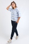 Mazie block stripe sweat