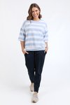 Mazie block stripe sweat