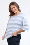Mazie block stripe sweat