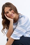 Mazie block stripe sweat