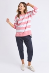 Billie block stripe crew