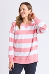 Billie block stripe crew
