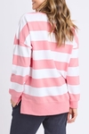 Billie block stripe crew