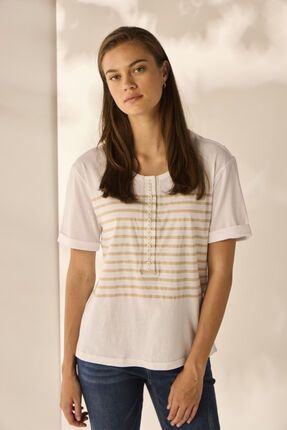 Pearl stripe top-tops-Gaby's