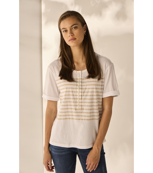 Pearl stripe top