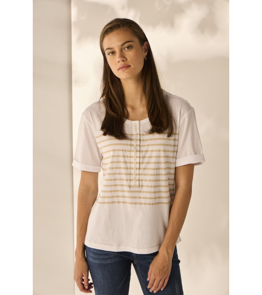Pearl stripe top