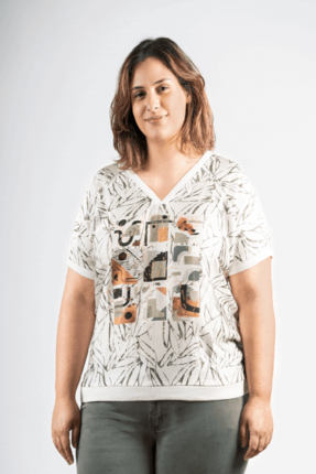 Vee neck top-tops-Gaby's
