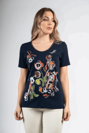 Printed front top-tops-Gaby's