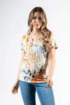 Abstract print top