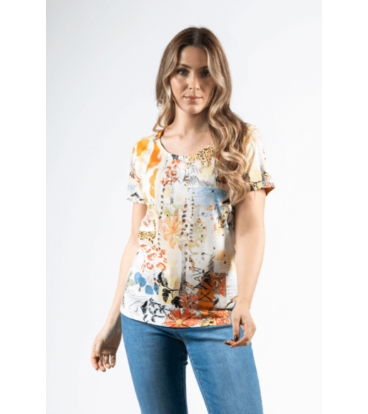 Abstract print top