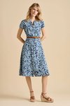 Shadow floral midi dress