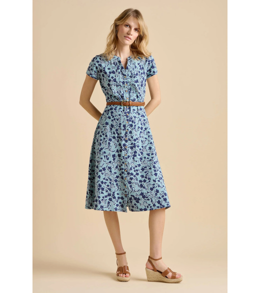 Shadow floral midi dress